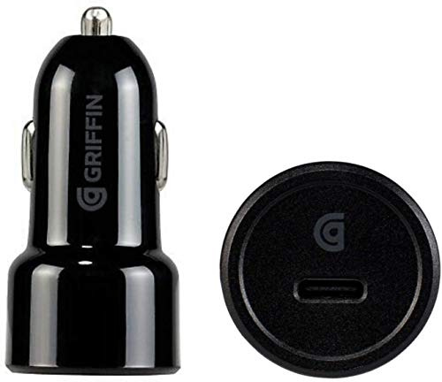Griffin USB C In Car Charger Fast Charge 3.0 Amp Universal in Black