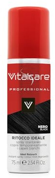 Vitalcare | Ideal Touch Up – Instant Hair Touch Up Spray, perfektes Spray zum vorübergehenden Abdecken von weißem und grauem Haar, Schwarz, 75 ml