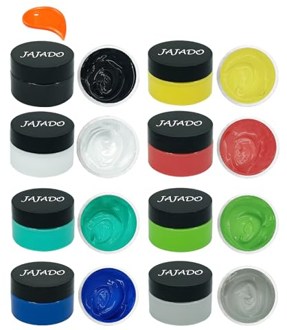JAJADO 8 Colors Chalk Paste Paint Set, Fabric Silk Screen Printing Stencils Paste for Painting on Wood, Chalkboard, Home Decor Transfers Chalk Art Paste Supplies, Transfer Chalk Paste