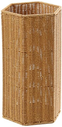 Veemoon Porte-Parapluies Rond En Bambou,Seau à Parapluie Convient Pour La Maison, Le Bureau, La Salle De Classe（style Hexagonal）