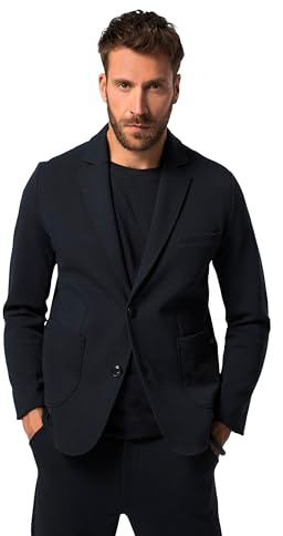 JP 1880 Flexnamic®, Giacca da Uomo, Taglie Forti, L-8XL, in Jersey, da Uomo, Taglie Forti, Fino a 8 XL 806498, Blu Navy, XXXXXXL