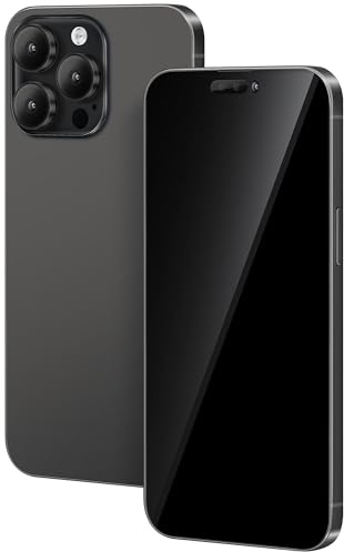 FufoneUS Display telefono giocattolo finto cellulare metallico modello replica non funzionante 1:1 telefono per Phone 15 Pro telefono cellulare giocattolo finto (Per 15 Pro nero schermo nero)