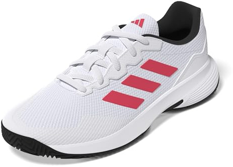 Adidas Herren Gamecourt 2.0 Tennis Shoes, FTWR White/Lucid red/core Black, 43 1/3 EU
