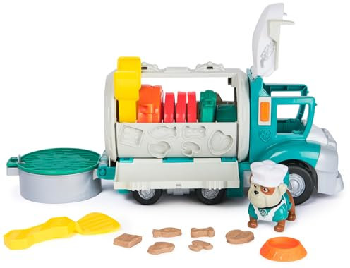 Rubble and Crew, Growlin' Grub Food Truck Playset, Action Figur, Küchenzubehör und Kinetic Sand Build-It Play Sand, Kinderspielzeug für Jungen und Mädchen ab 3 Jahren