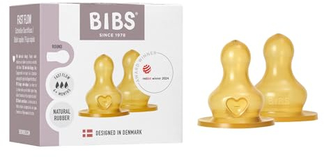 BIBS Babyflaschensauger, Naturkautschuklatex, 4+ Monate, 2er-Pack