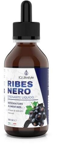 Ribes Nigrum Diuretico Drenate forte Liquido in gocce 100 ML Ribes Nero per Allergia Ritenzione Idrica Anticellulite e Salute Vie Urinarie in Gocce Made in Italy