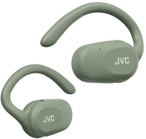 JVC HA-NP40T-G Nearphones Wireless Open-Ear Headphones with Pivot Motion Ear Hooks, Bluetooth 5.4, 26 Hours Playtime - Green
