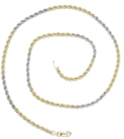 Never Say Never Original cordón de oro de 18k de 2.80 mm de ancho y 45cm de largo. Un clásico reinventado, ideal mujer. 4.25gr de oro de 18k