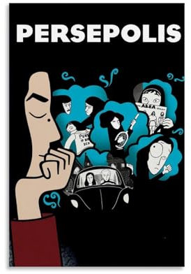URAUIH Persepolis - Poster cinematografico, camera da letto, soggiorno, poster artistico da parete, 50 x 75 cm, stile senza cornice