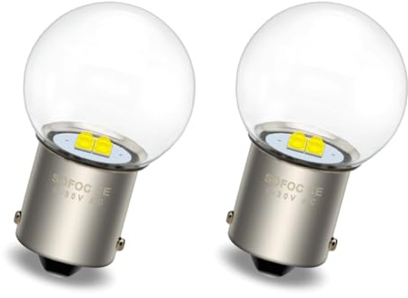 SOFOC P21W 1156 BA15S G25 Glödlampa Vit Backljus LED 6V 12V 24V Kompatibel Med 6-30V AC/DC 4SMD Interiörljus Position Lamp DRL 2Pcs