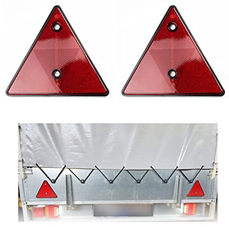 TENYELE Semi-remorque Cimc arrière réfléchissant triangle inverseur avec trou panneau d'avertissement triangulaire réflecteur d'avertissement de voyage camion réflecteurs