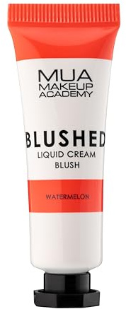 MUA Makeup Academy Blushed Liquid Cream Blusher, Highly Pigmented for Cheeks & Lips, Watermelon, 10ml - Vegan & Cruelty Free
