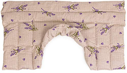 Cojín de semillas de uva para hombros y cuello con cuello. Cojín térmico para el cuello, cojín de granos – calor y frío (color: estilo rústico, romanticismo, semillas de uva)