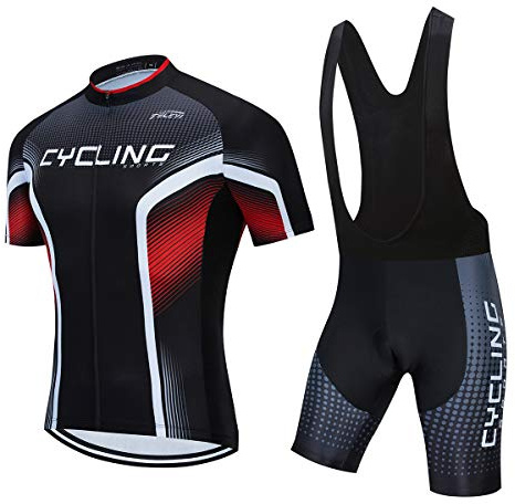 Men's Cycling Jersey Set, Summer Boys Bib Shorts Suits Mountain Bike Cycling Clothing Set Biking Riding Jerseys Breathable…