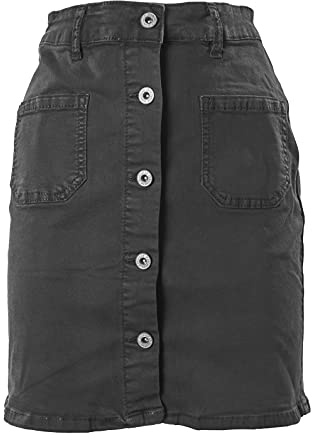 JOPHY & CO. Mini Gonna Jeans Denim Donna in Cotone, Articoli & Stili Vari. (Grigio (cod. 1030), L)