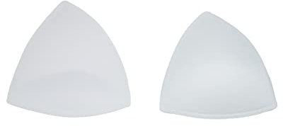 Merceria Pour Toi... Coppia Inserti per Reggiseno Push up Imbottiti Taglia 1 2 3 4 Bianco Nero Nudo Bikini Abito Top Reggiseno Sportivo Coppe Triangolo Rimovibile da Cucire (3, Bianco)