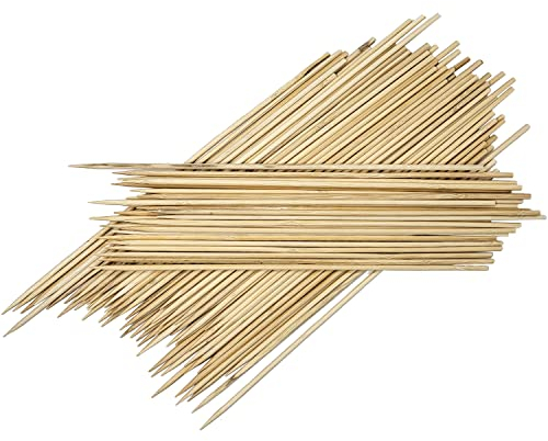 100 Stück Bambussplitt Bambus-Blumenstäbe rundgedreht 30cm lang - zum Anbinden/Stabilisierung von Jungpflanzen, zum Basteln, als Rankhilfe, ideal für Tomatenpflanzen