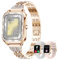 fitonyo Smartwatch Damen mit Telefonfunktion Diamant,1.29 Touch-Farbdisplay,Pulsuhr, SpO2,Schlafmonitor,Menstruationszyklus,19 Sportmodi,Musik,Smartwatches für Damen (Diamant-Roségold)