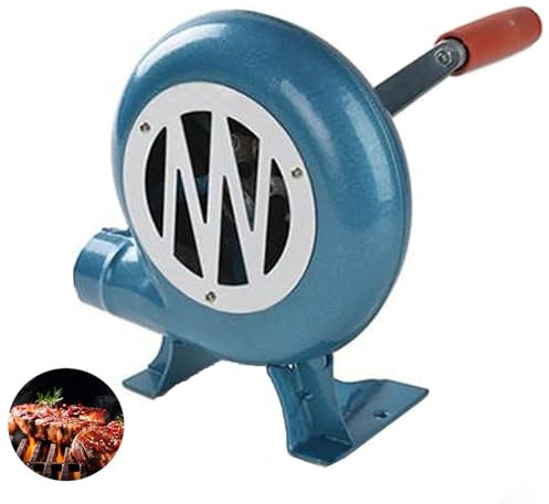 Forgeron Manuel Forge Souffleur - Ventilateur De Barbecue Manuel De Cuisson, Camping Activateur Pour Barbecue, Briquets À Charbon Forge BBQ, Accessoires De Réchaud De Camping De Pique-nique(350W)
