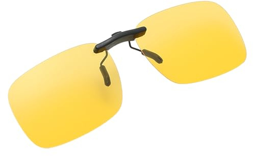 Polarised Night Driving Glasses Clip-on - Anti-Glare UV380 HD Vision for Men and Women - Fit All Glasses for Driving, Fishing, Skiing, Running, Cycling