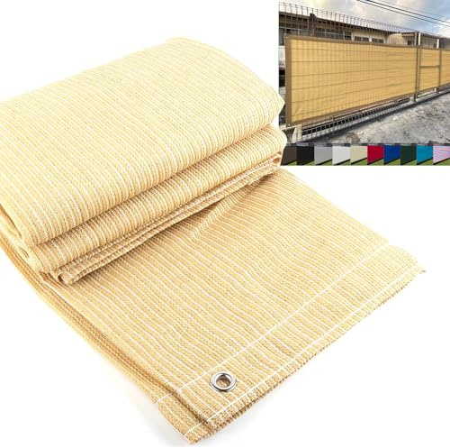 OTIGA Malla de ocultación,Sombra y Privacidad en Jardín,Privacidad de Balcón y Pantallas para Vallas y Barandillas,（Amarillo） 1.5x6m