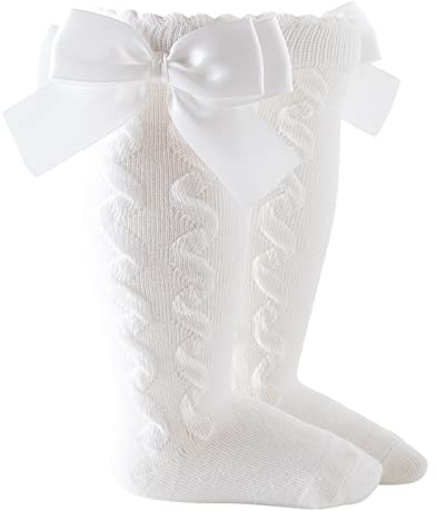 Calcetines de bebé para niños, media pantorrilla, calcetines para niñas, hasta la rodilla, firme princesa, largo calcetines, cuidado del bebé, recién nacido, regalo para niñas, beige, 3-18 meses