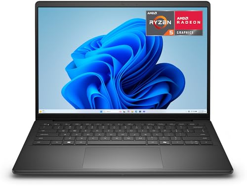 Dell 14 Laptop DC14255 Copilot+ PC 14 2K (1920×1200) AMD Ryzen 5 220, 16GB RAM, 512GB SSD, AMD Radeon Grafik, QWERTZ Hintergrundbeleuchtete Tastatur, Windows 11 Home, Wi-Fi 6 – Carbon Black