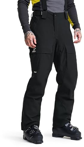 RevolutionRace AccXel Insulated 2L Ski Pants för Herr, Värmande och Väderskyddande Skidbyxor med Recco, Black, XL
