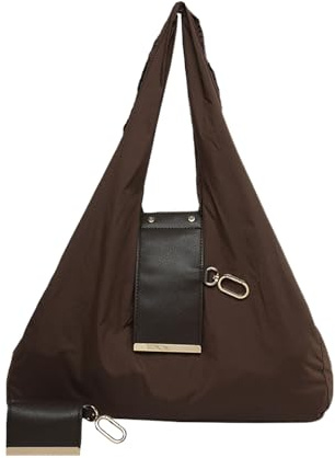 Vesidoloy Borsa tote – Portachiavi espandibile in pelle, borsa pieghevole, portachiavi, borsa per la spesa, per donne, ragazze, studenti, insegnanti, viaggi, shopping, attività all'aperto, scuola