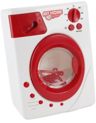 yuwqqoajv Electrodomésticos en Miniatura Juego de rol de Juguete Interruptor de presión Lavadora para niños Juego de Juguetes Diversión interactiva Lavadora
