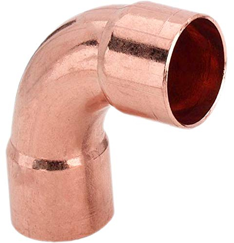 MegaHaustechnik Löt Fitting 5002a Bogen 90° Grad für Kupfer Rohr Außendurchmesser 28mm i-i 2 Muffen Anschlüsse zum Löten Trinkwasser geeignet Kupplung Verbinder Heizung Sanitär Wasser Winkel