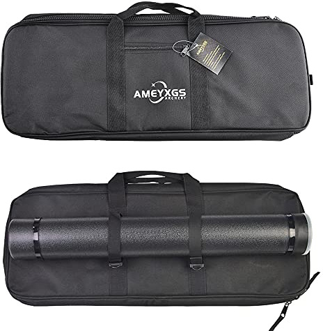 SHARROW Bogenschießen Takedown Recurve Bogen Tasche Bogentasche Bogenkoffer mit Pfeilköcher Jagdzubehör für den Außenbereich (Schwarz)