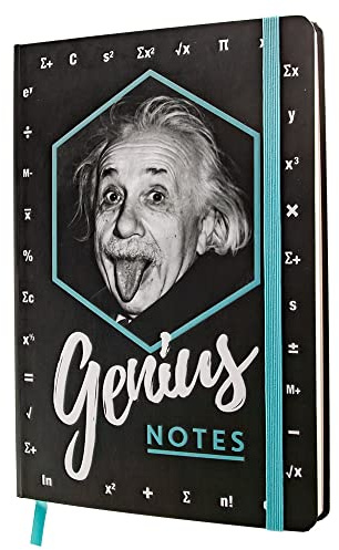 Nostalgic-Art Retro Notizbuch, A5, Einstein – Genius Notes – Geschenk-Idee für Studenten, Original Lizenzprodukt (OLP), Bullet Journal dotted, Vintage Design