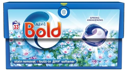 Bold All-in-1 PODS® Washing Liquid Capsules 33 Washes, Spring Awakening Washing Detergent, For Brilliant Clean With Built-In Fabric Softener