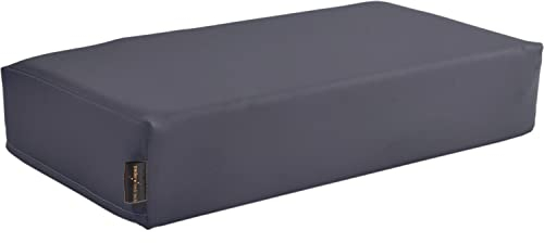 Pader Medi Tech Orthopädisches Entlastungskissen, Positurkissen 50x25x10 cm I Bandscheibenkissen, Stufenkissen, Lagerungskissen für Beine mit festem Schaumkern (28 Anthrazit)