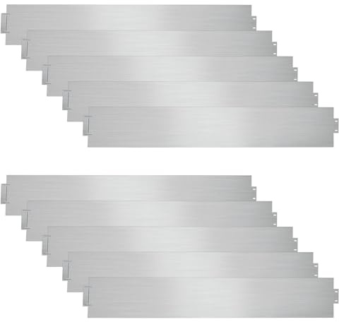 Sonnewelt gräskant metall, rabattkant, gräskant, galvaniserad blomrabatt, inramning, gräskant, klippkant, silver (längd 40 m – höjd 18 cm)