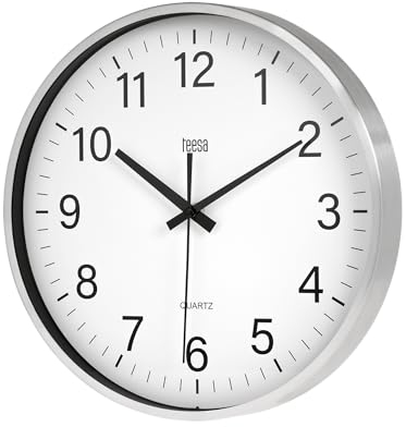 Teesa Horloge Murale Analogique Universel 30 cm TSA0036 Argent