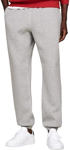 Tommy Hilfiger Uomo Pantaloni da Jogging Essential Fleece con Coulisse, Grigio (Medium Grey Heather), M