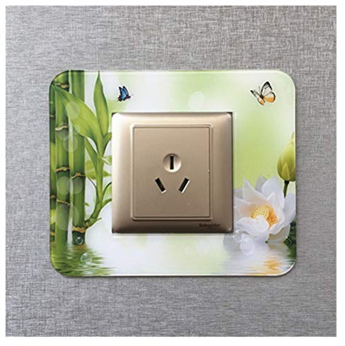 Schlafzimmerzubehör, Lichtschalter-Umrandung, Lichtschalter-Aufkleber, Abdeckung, Acryl-Schalttafel-Aufkleber, Schalter-Schutzabdeckung, Muster-Stil, Steckdosen-Dekoration, Schlafzimmer-Dekoration (Fa