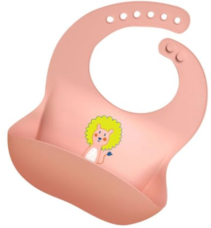 VICASKY Lätzchen bibs babylätzen Drool bib Kindergarten bib Bite-proof bib level adjustment bib Safe bib bib Easy to clean bib isst Schürze Säuglingsschürze Kieselgel Rosa