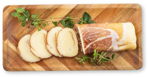 Tablecraft Rectangular Board Plate Tray, Acacia Collection™, Rectangular Tone-on-Tone Serving Plate, Platters for Steak, Charcuterie, Entrees, Appetizers, Commercial Restaurant Foodservice, 9.7x4.7