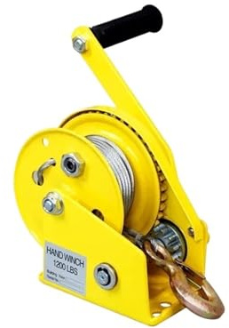 AYJYZHIAG Argano Manuale con Fune Metallica da 1200 libbre e 20 m, Piccolo argano Portatile, paranco di trazione Manuale, Gru bidirezionale autobloccante