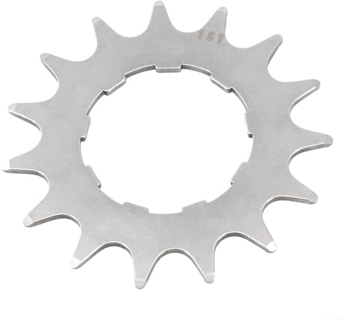Rueda dentada de una sola velocidad para bicicletas de montaña de acero inoxidable resistente (17T)