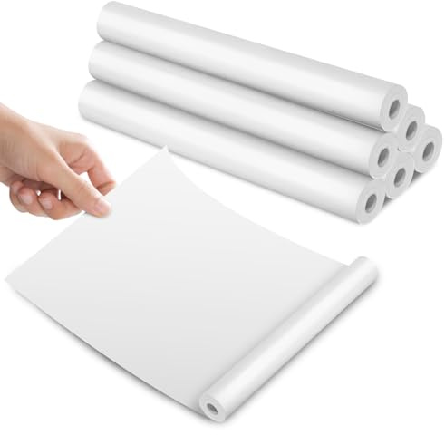 (6 Rotoli) Carta Termica A4 per Stampante,Carta Termica A4 Pieghevole,Compatibile con la Maggior Parte Delle Stampanti Termiche,Senza BPA,Adatto per Documenti, Siti Web e Foto
