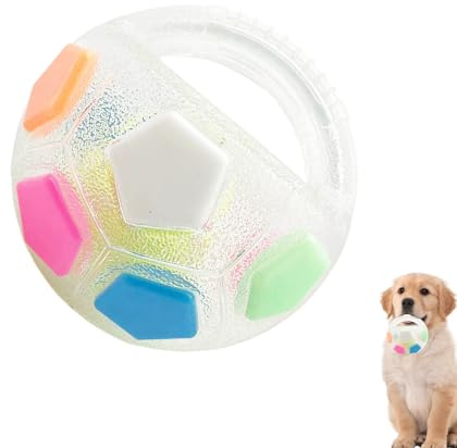 Palla giocattolo interattivo per cani, giocattolo interattivo da masticare, resistente alla masticazione, per masticatori aggressivi, per prendersi e giocare, cura dei denti, 18 cm, cuccioli e cani