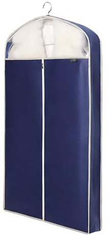 HUFIREHU KläDöVerdrags PåSar KläDsäCk DammtäT KläDskydd Genomskinlig KläDväSka KläNning KläDväSka Med Dragkedja I Garderober FöR Jackor Kjolar Skjortor(Navy blue,130 * 60 * 10cm)