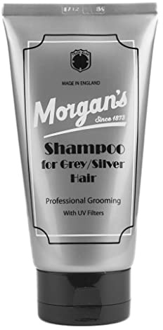 Morgan's Pomade Shampoo per Capelli Grigi e Argentati, Arricchito con Olio di Jojoba, Illumina i Capelli e Neutralizza i Toni Gialli, con Filtros UV 150ml