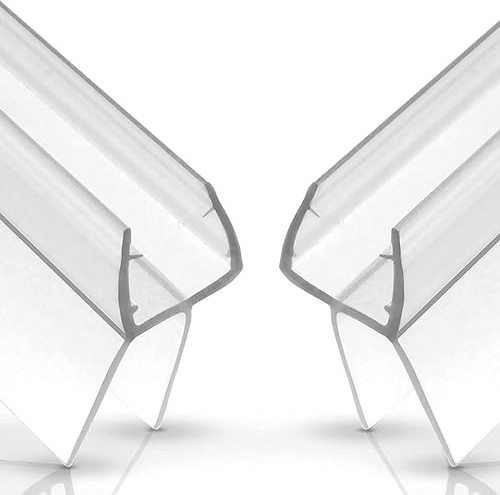 Balder 2 guarnizioni per porta doccia, 100 cm, universali, confezione di due guarnizioni per porta doccia in vetro, 6 mm, 7 mm e 8 mm, guarnizione in gomma resistente, protezione contro proiezioni