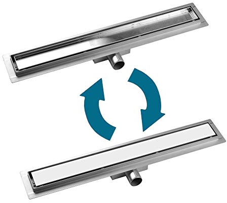 S SIENOC Desagüe de ducha de acero inoxidable 80cm extremadamente plano- Rejilla de ducha de desagüe de suelo de baño de acero inoxidable baño largo invisible - diseño moderno líneas