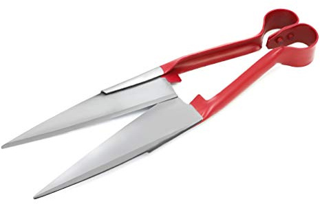 Sheep Shear Grass Shear Alpaca Shears R Shaped Design For Large Thick-Haired Animal Grooming (Red)